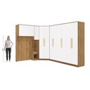 Ver imagem 5 de Quarto Modulado Kappesberg Adapt Nogueira/Branco 6 Peças 246cm x 341cm