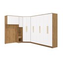 Ver imagem 3 de Quarto Modulado Kappesberg Adapt Nogueira/Branco 6 Peças 246cm x 341cm