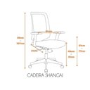 Ver mais imagens de Kit 6 Cadeiras Escritório Diretor Giratória Ergonômica NR17 Shanghai Preto