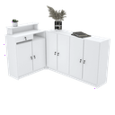 Ver imagem 1 de BALCÃO CAIXA EM L COM PORTAS M315.B (LOJA, COMÉRCIO) MUNDI MOVEIS