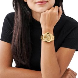 Relógio Michael Kors Feminino Ref: Mk6952/1dn Cronógrafo Dourado - 4