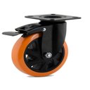 Ver imagem 1 de Rodizio Giratório 4 Pol. Placa C/ Freio Rolamento