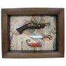 Quadro Decorativo com Arma e Faca Antiga Mapa Vintage - 1