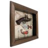 Quadro Decorativo com Arma e Faca Antiga Mapa Vintage - 3