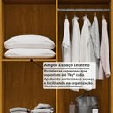Ver imagem 6 de Guarda-Roupa Solteiro Maya 4 Portas 2 Gavetas com Espelho Off White/Cinamomo - ACP Móveis