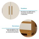 Ver imagem 5 de Guarda-Roupa Solteiro Maya 4 Portas 2 Gavetas com Espelho Off White/Cinamomo - ACP Móveis