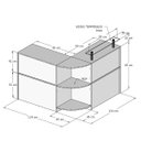 Ver imagem 3 de Balcão Caixa Em L 100% MDF Modelo New 134+134x95x45 cm Comac Preto