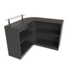 Balcão Caixa Em L 100% MDF Modelo New 134+134x95x45 cm Comac Preto - 2