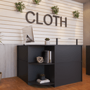 Ver imagem 4 de Balcão Caixa Em L 100% MDF Modelo New 134+134x95x45 cm Comac Preto