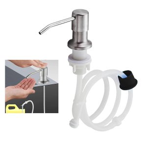 Dispenser Sabao Sabonete Liquido Detergente Mangueira Embutir Cuba Pia Banheiro Cozinha Suporte Dosa