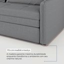Ver imagem 7 de Sofá Cama Retrátil 3 Lugares Veneza 1,56m Linho Cinza