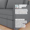 Ver imagem 6 de Sofá Cama Retrátil 3 Lugares Veneza 1,56m Linho Cinza