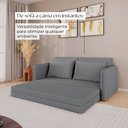 Ver imagem 5 de Sofá Cama Retrátil 3 Lugares Veneza 1,56m Linho Cinza
