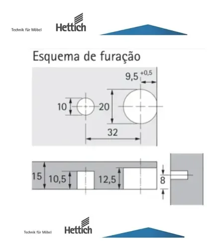 Dispositivo de Montagem Vb 36/16 Branco Leve Grátis Parafuso 279 Com NFe - 4