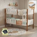 Ver imagem 2 de Beliche Infantil Solteiro Ônix com 2 Colchões + Lousa Mágica Divaloto Móveis - Branco Mel