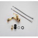 Ver imagem 2 de Torneira Banheiro Misturador Monocomando Luxo Dourado 6027g Luuk Young