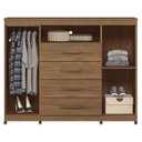Ver imagem 5 de Guarda Roupa Casal 8 Portas 4 Gavetas Master New com Pés e Cômoda Havana Master com Rodizio Jatob
