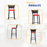 Kit 4 Banquetas para Cozinha Banco Alto Junco Argila Balcão Ilha Bancada Bares Piscina Área Gourmet - 4
