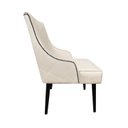 Ver imagem 2 de Cadeira De Jantar Bela Retro com Tachas Suede Bege