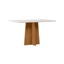 Ver imagem 3 de Conjunto Sala de Jantar Mesa Anitta 135x90 com 4 Cadeiras Mariah Ype/off White/veludo Nude - Nc