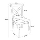 Ver mais imagens de Kit 06 Cadeiras para Sala de Jantar e Estar Living Ávila L02 Madeira Maciça