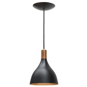 Pendente Agata Poptem copinho aluminio preto e cobre