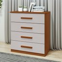 Ver imagem 1 de Cômoda 4 Gavetas para Quarto 97,5cm X 88cm Baião