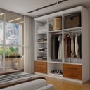 Ver imagem 2 de Guarda-Roupa Infantil Lisboa 6 Portas 4 Gavetas Branco/Cinamomo - Panorama Móveis