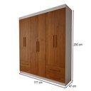 Ver imagem 4 de Guarda-Roupa Infantil Lisboa 6 Portas 4 Gavetas Branco/Cinamomo - Panorama Móveis