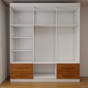 Ver imagem 6 de Guarda-Roupa Infantil Lisboa 6 Portas 4 Gavetas Branco/Cinamomo - Panorama Móveis