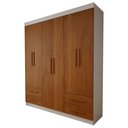 Ver imagem 3 de Guarda-Roupa Infantil Lisboa 6 Portas 4 Gavetas Branco/Cinamomo - Panorama Móveis