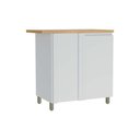 Ver imagem 1 de Gabinete de Cozinha Modulado Balcão Rainha Canto Reto Dir-esq 1 Porta C-tampo 92cm Branca-nature