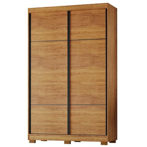 Guarda Roupa Solteiro 2 Portas de Correr 138 cm Curitiba Cedro Rudk