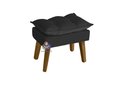 Ver imagem 2 de Kit 2 Poltronas Decorativas e Puff Opala Suede Preta Smf Decor