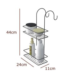 Porta Shampoo Duplo para Box - Stolf Preto - 2