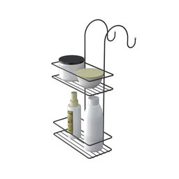 Porta Shampoo Duplo para Box - Stolf Preto - 1