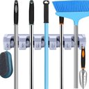 Ver imagem 1 de Suporte Multiuso Resistente 5 Posições 6 Ganchos Vassoura Pá