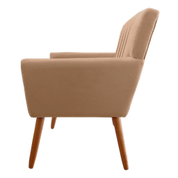 Poltrona Decorativa Cecília Sala Recepção Nude Visammer - 5