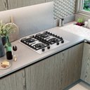 Ver imagem 5 de Fogão Cooktop 4 Bocas Ultra Chama Mcg4bl Grade Dupla Mesa de Alumínio Mueller
