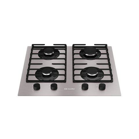Fogão Cooktop 4 Bocas Ultra Chama Mcg4bl Grade Dupla Mesa de Alumínio Mueller