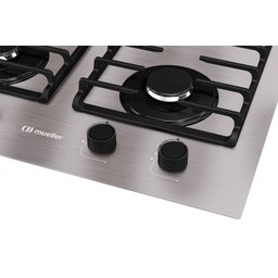 Fogão Cooktop 4 Bocas Ultra Chama Mcg4bl Grade Dupla Mesa de Alumínio Mueller - 4