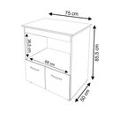 Ver imagem 4 de Balcão Multiuso Angela para Cozinha Branco 2 Portas Moblis