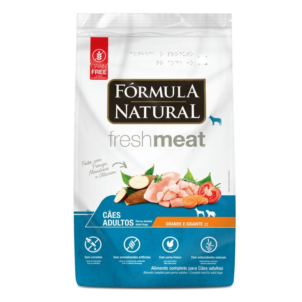 Ração Fórmula Natural Fresh Meat Cães Adultos Grandes 12Kg - 1