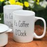 Caneca P/ Cafeteira It's Coffee O'clock em Porcelana 130ml Coleção Exclusiva Lettering - 3