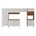 Ver mais imagens de Armário de Cozinha Modulada com Gabinete de Pia 5 Pçs Paris Multimóveis Mp2222 Rustic/branco