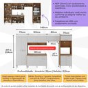 Ver imagem 3 de Armário de Cozinha Modulada com Gabinete de Pia 5 Pçs Paris Multimóveis Mp2222 Rustic/branco