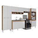 Ver imagem 2 de Armário de Cozinha Modulada com Gabinete de Pia 5 Pçs Paris Multimóveis Mp2222 Rustic/branco