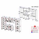 Ver imagem 4 de Armário de Cozinha Modulada com Gabinete de Pia 5 Pçs Paris Multimóveis Mp2222 Rustic/branco