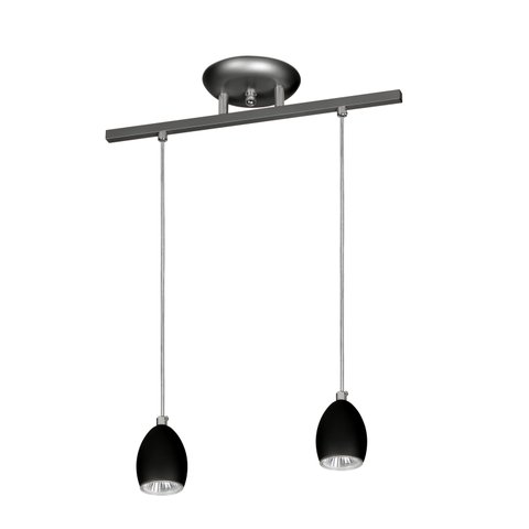 Lustre Pendente Design Zo 06 Para 2 Lâmpadas Gu10 Cor Preta