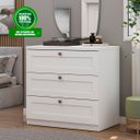 Ver imagem 6 de Cômoda Genialflex Infinity 3 Gavetas 100% Mdf Branco